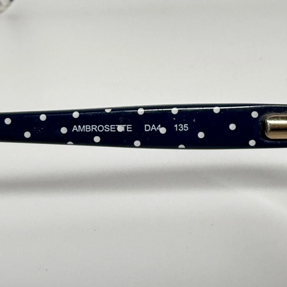 Kate Spade‎ Ambrosette DA4 Blue Polka Dot Eyeglasses Frames 52 17 135 22097